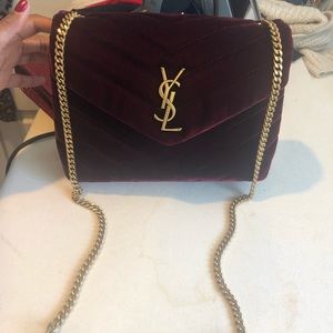 Brand New Yves Saint Laurent Bordeaux quilted